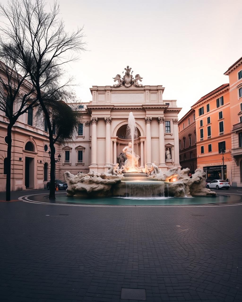 Fontana di Trevi em Roma, Itália
